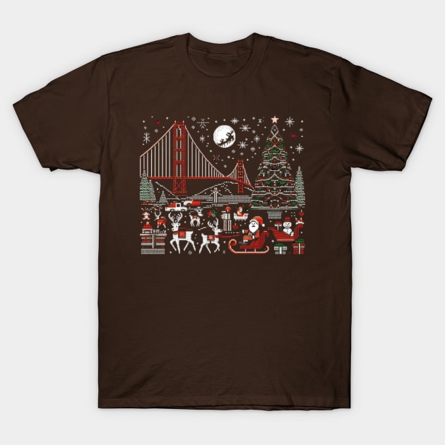 Christmas Cities San Francisco T-Shirt by fadinstitute